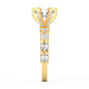 3Ct Round Cut Moissanite Women's Wedding Engagement Ring – 14K White Gold Plated